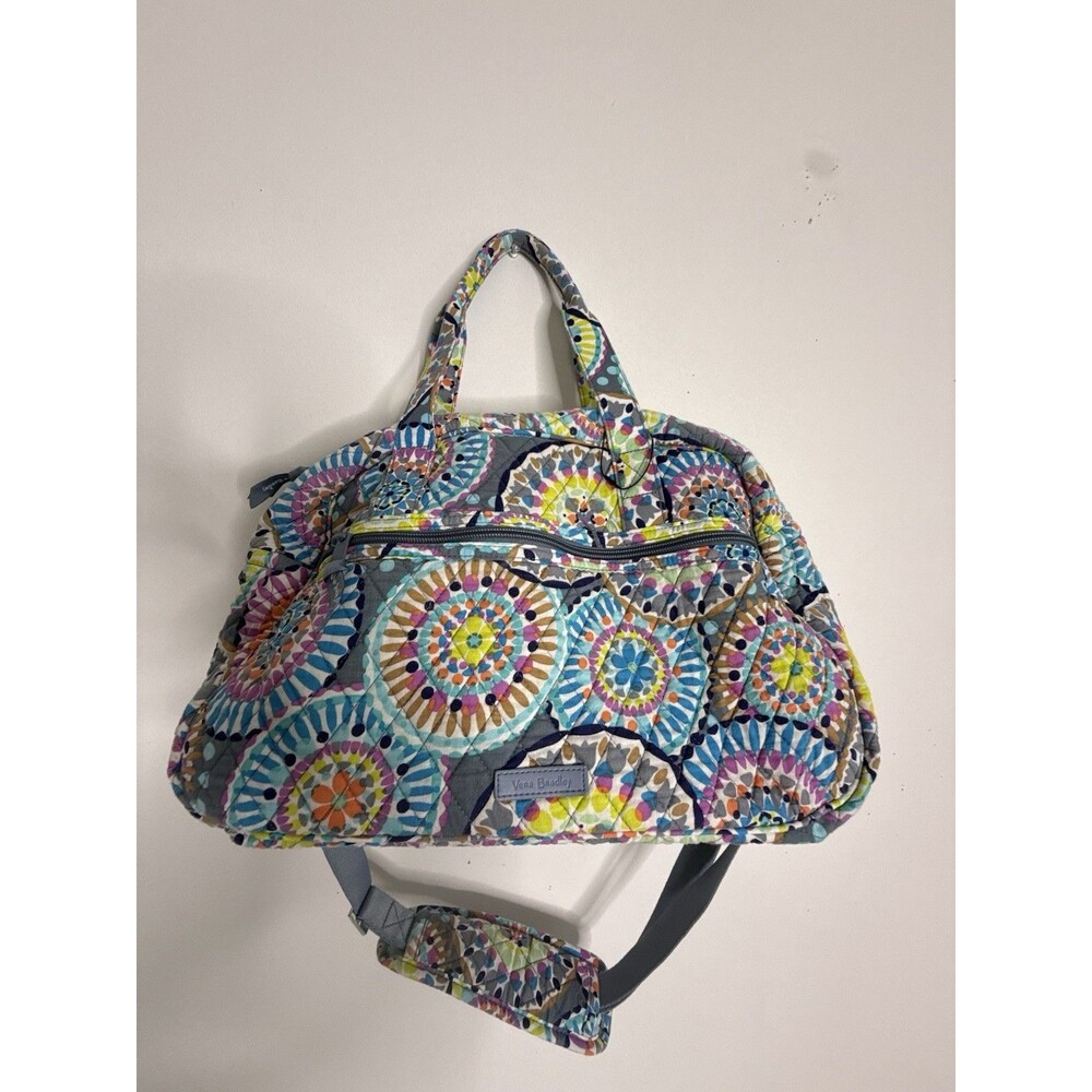 Vera Bradley Sunny Medallion Weekender Travel Bag Quilted Duffel Retired
